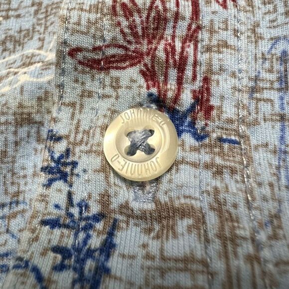 Johnny-O Hangin' Out Blue Graphic Wipeout Short Sleeve Polo Stretch Men's Size L - Picture 3 of 10